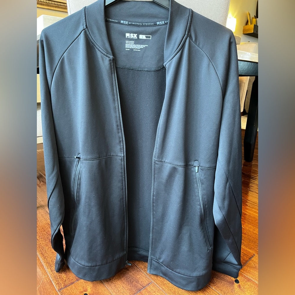 Michael Strahan Black Polyester Jacket Size Large… - image 4